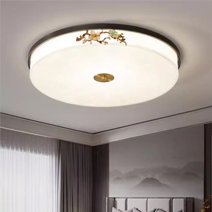 新中式全铜吸顶灯卧室书房走廊通道入口玄关灯中式全光谱护眼灯