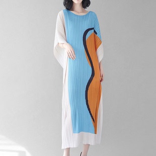 拼接套头中长裙 香港轻奢气质法式 女2025新款 洋装 119 短袖