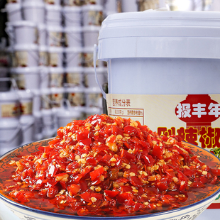 大桶湖南剁辣椒特辣蒜蓉剁椒酱拌饭炒菜调料朝天椒辣椒酱小米辣椒