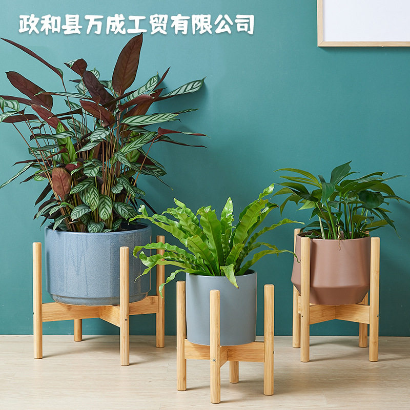 十字花架实木楠竹绿萝架子桌面