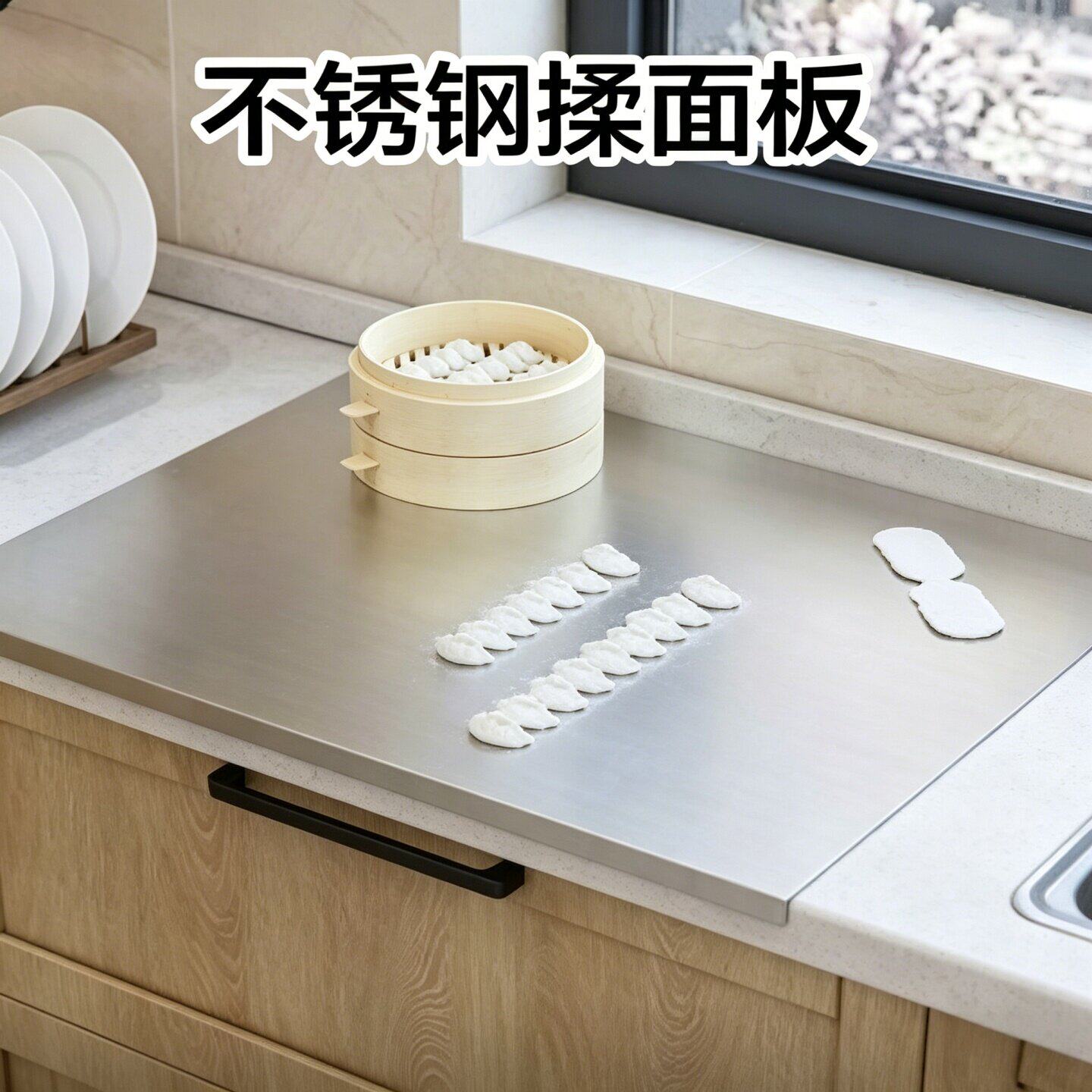 不锈钢揉面板厨房专用加大食品级抗菌防霉家用和面板切水果砧板