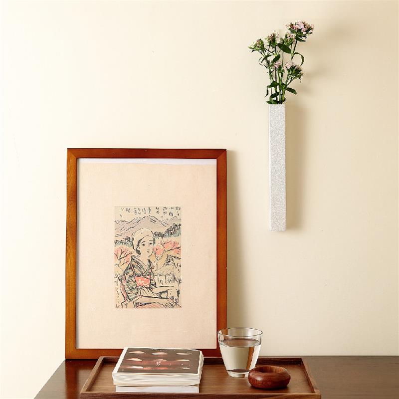 客厅墙壁壁饰陶瓷花插饰品家居墙上植物日式花器装饰挂饰创意花瓶