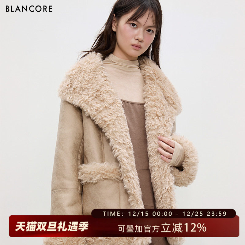 BLANCORE两面穿中长款游牧风皮草