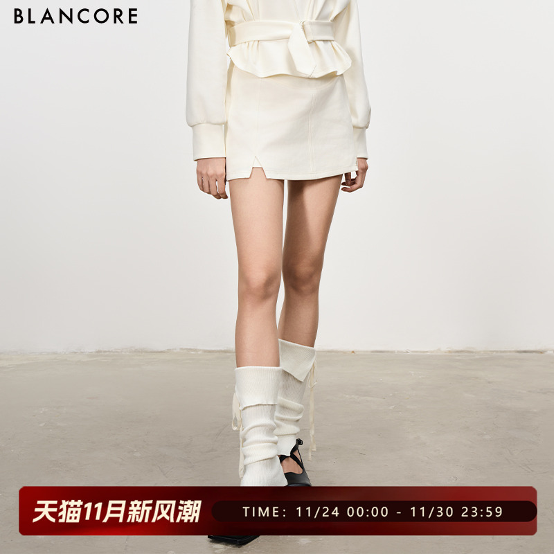 BLANCORE假两件分割设计卫裙裤