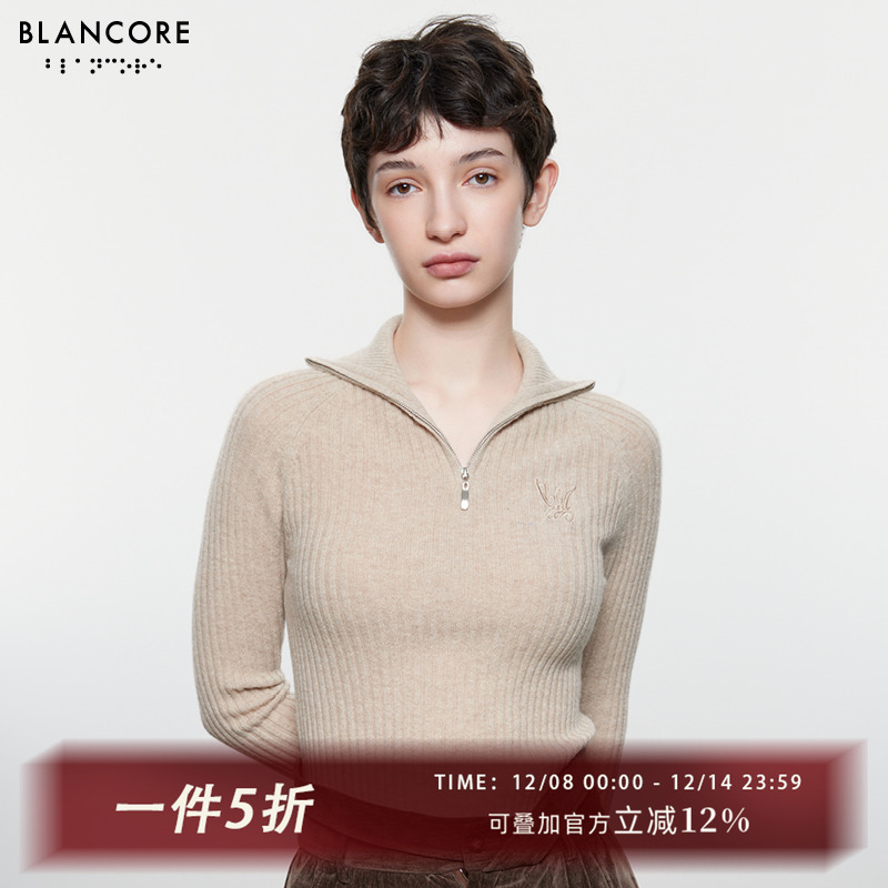 BLANCORE高领修身针织衫上衣
