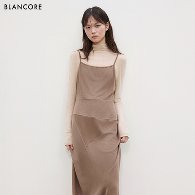 BLANCORE假两件内搭长款连衣裙