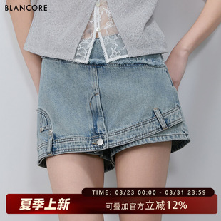 百搭休闲搭片牛仔短裙裤 2026夏新品 设计师品牌BLANCORE