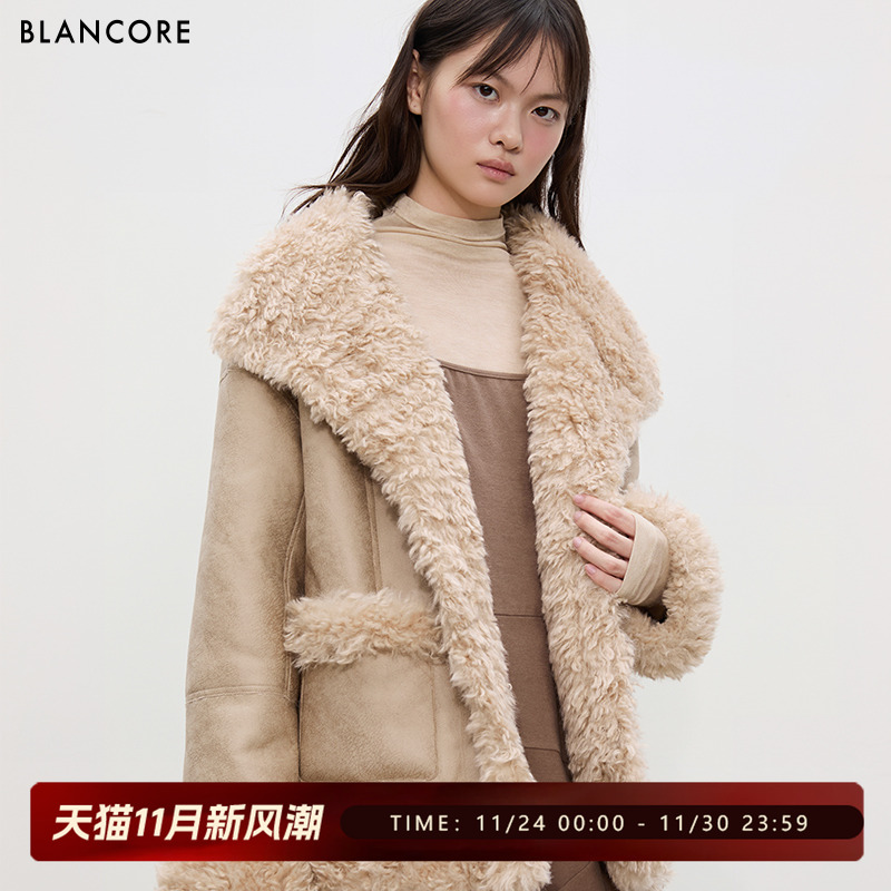 BLANCORE两面穿中长款游牧风皮草