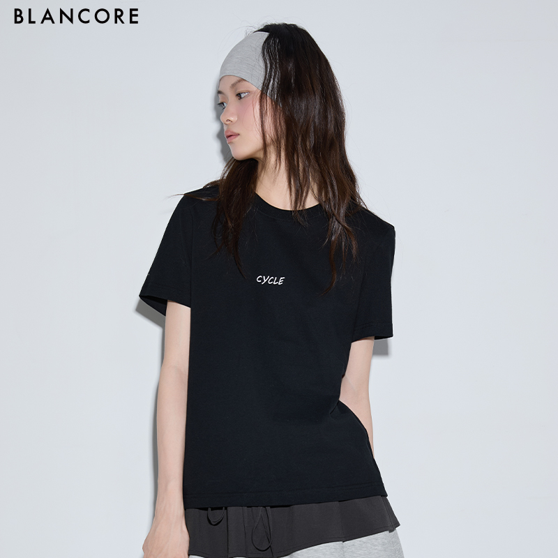 BLANCORE全棉小字母印花T恤