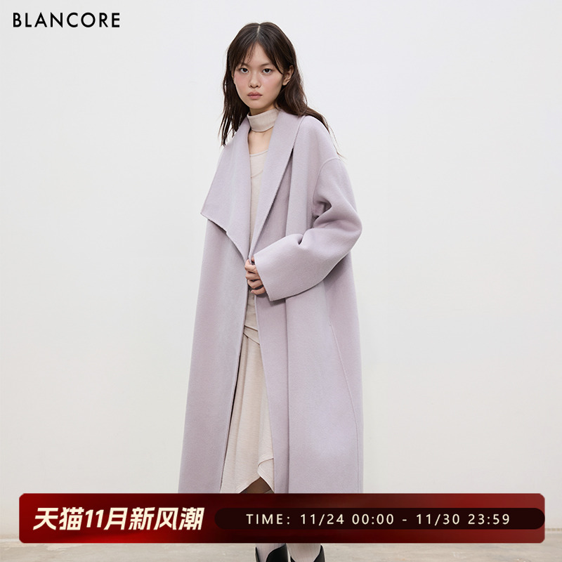 BLANCORE羊毛羊绒长款大衣外套