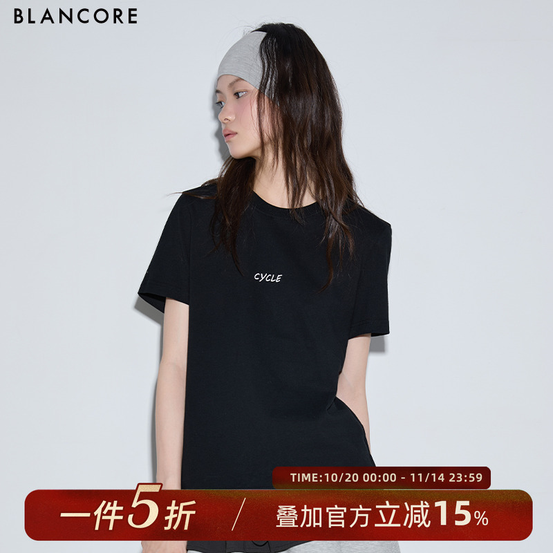 BLANCORE全棉小字母印花T恤