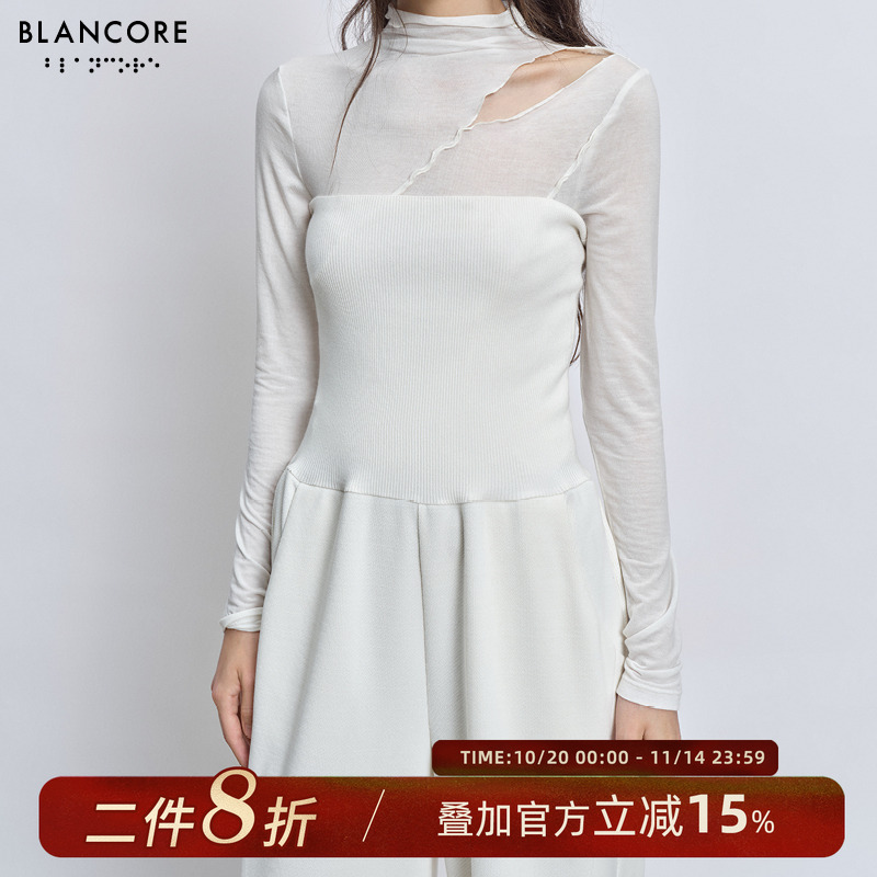 BLANCORE两件套抹胸针织卫裤