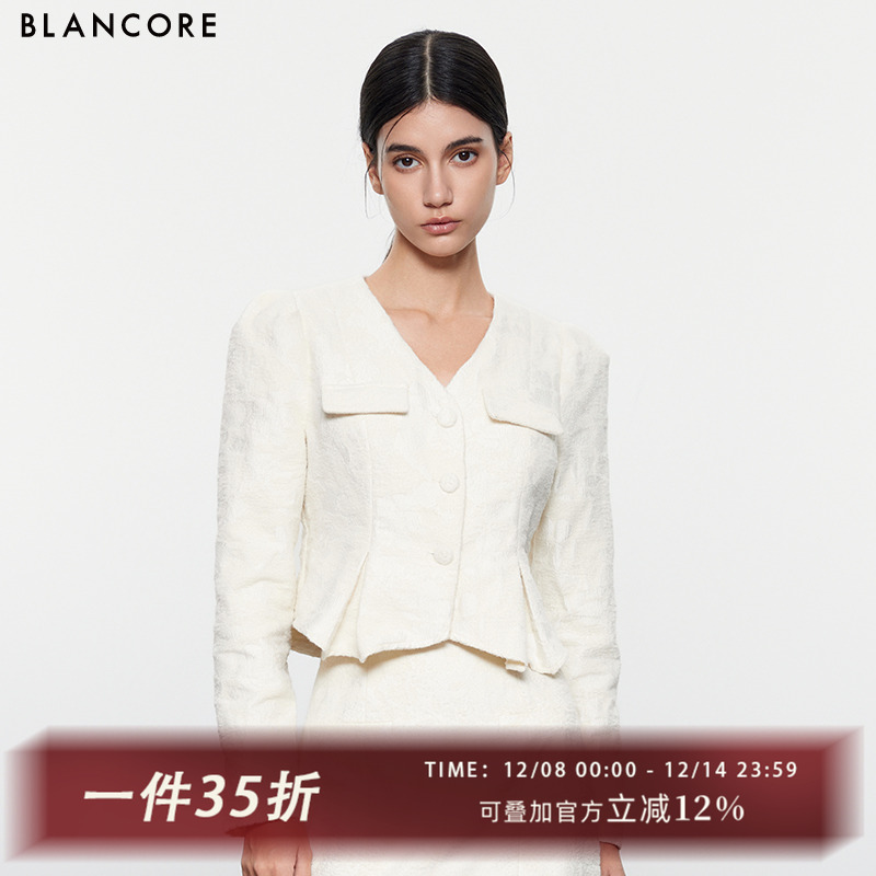 BLANCORE复古高腰小香风外套