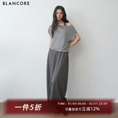 挂脖两件套连衣裙女 罩衫 吴昕同款 设计师品牌BLANCORE夏新款