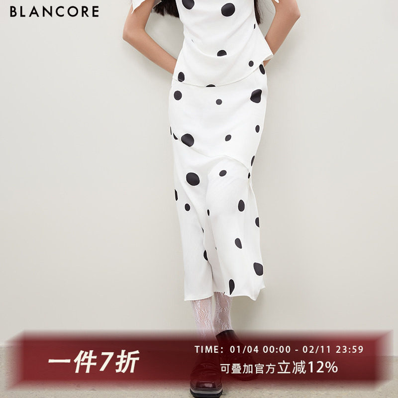 【设计师品牌BLANCORE】2025夏季新款法式优雅波点印花修身半裙女,女装/女士精品,半身裙,淘宝优惠券,粉丝福利购,淘宝优惠卷