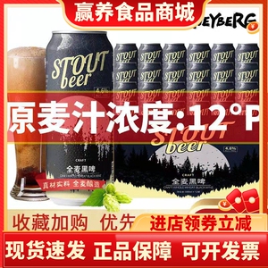 新货包装12度黑啤500ml*12罐
