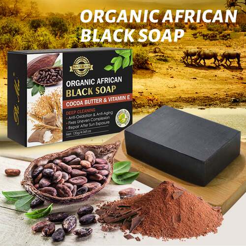 organic african black soap oil acne skin blackhead blemishes