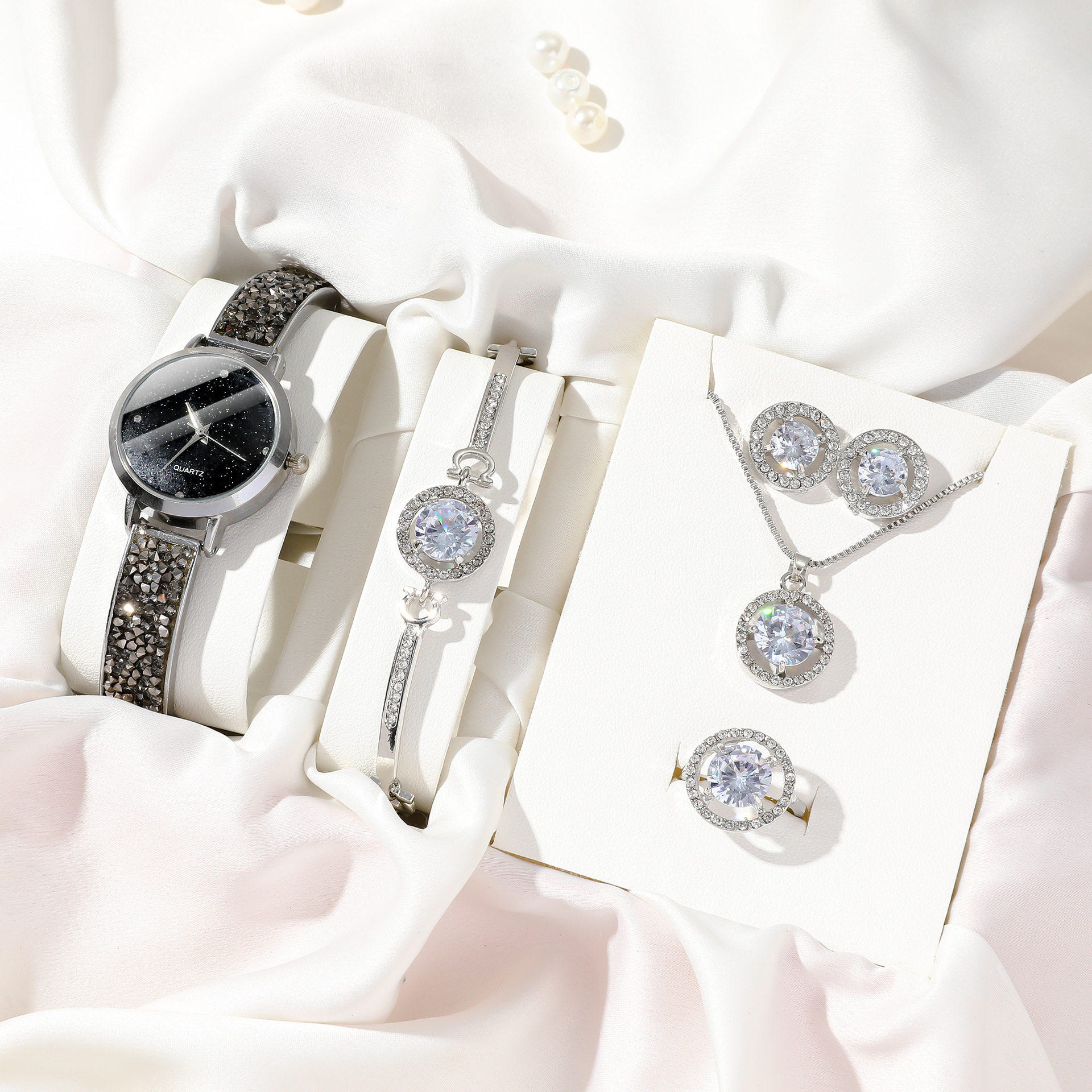 Luxury Watch Gifts for Women Earrings ring Necklace bracelet
