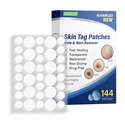 144Pcs Skin Tag Remover Patches Mole Wart Removing Sticker N
