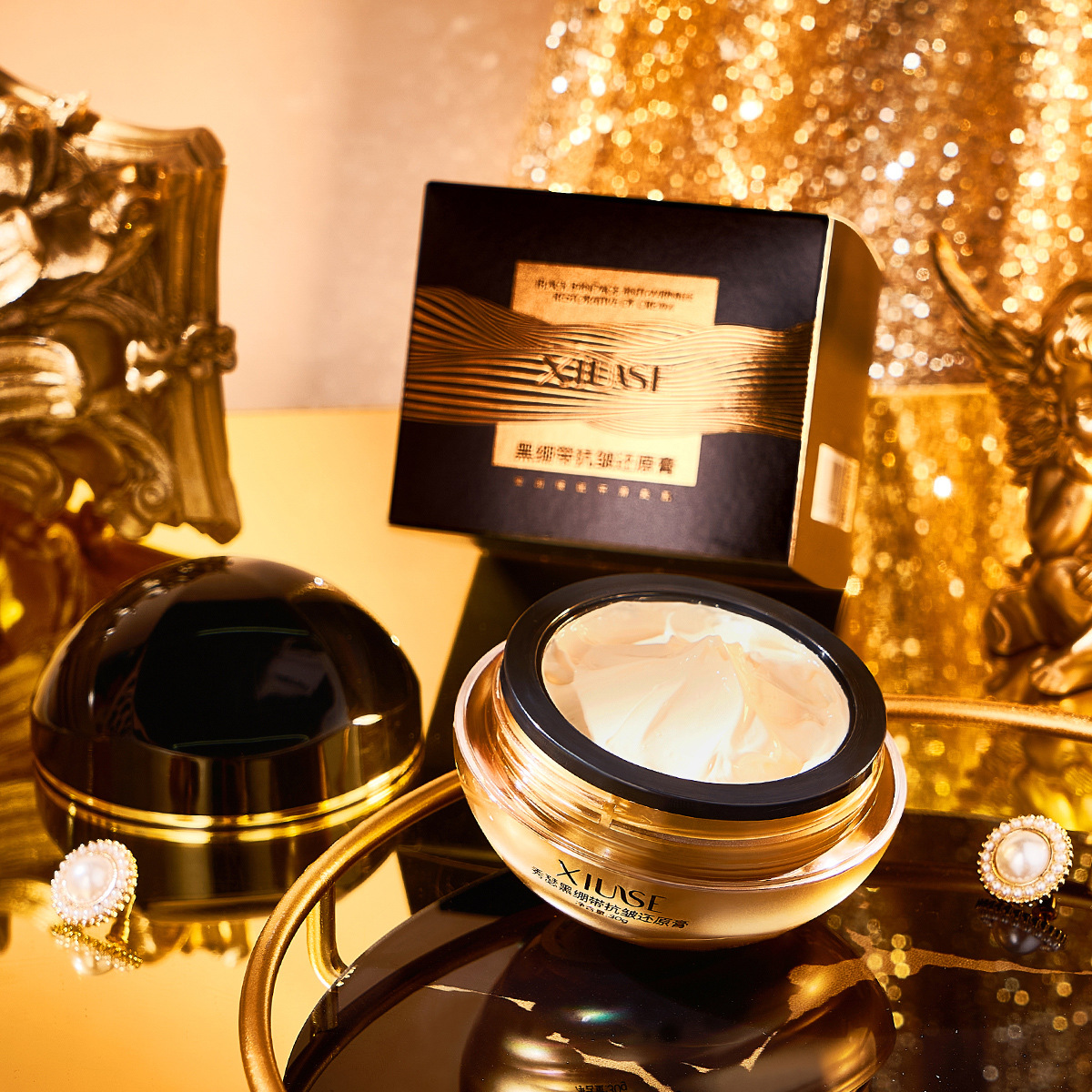 中国秀瑟提亮面霜秀瑟黑绷带