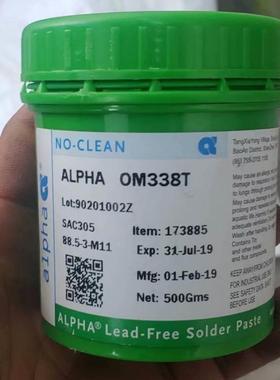 ALPHA阿尔法焊锡膏OM338 OM338T爱法焊锡膏 SAC305无铅含银锡浆