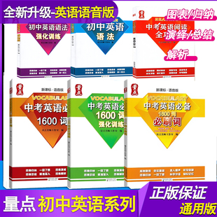 量点初中英语语法强化训练中考英语必备1600词必刷词强化训练中考英语词汇单词语法大全中考英语阅读全攻略量点初中英语语法词汇