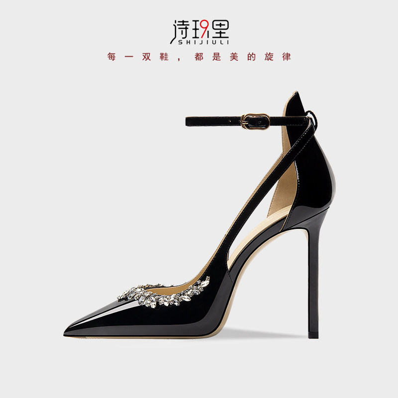 诗玖里尖头欧美时尚水钻女鞋