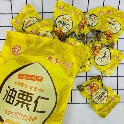 油栗仁500g福润板栗即食坚果去皮熟栗子仁真空小包装网红休闲零食