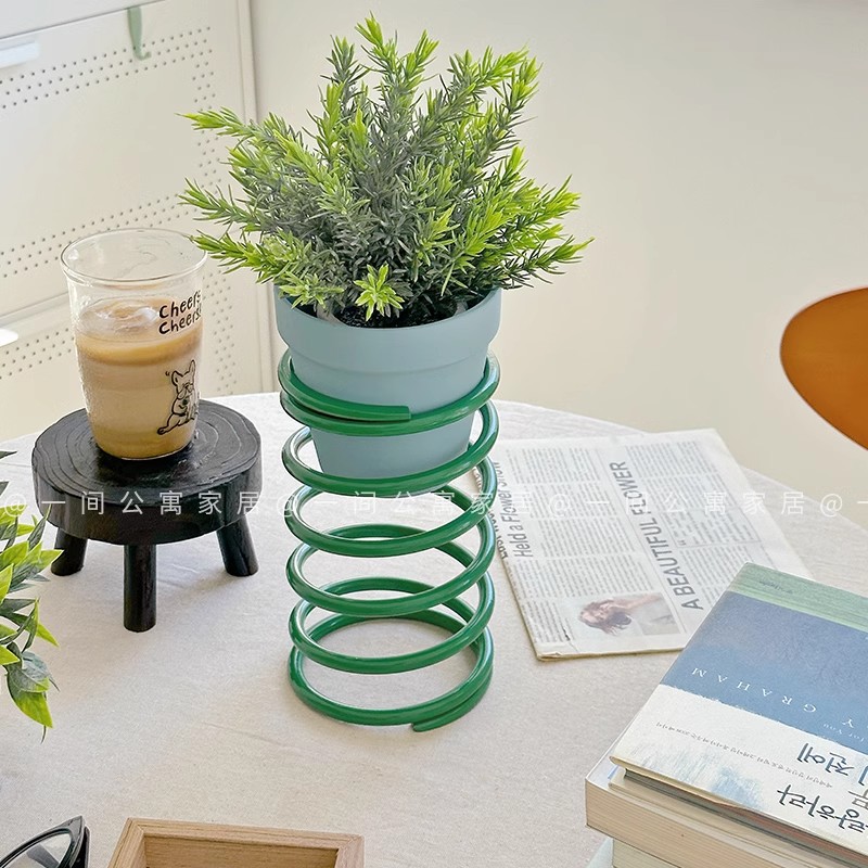 Gstandard韩国ins博主同款弹簧花架螺旋植物落地置物绿植装饰家居