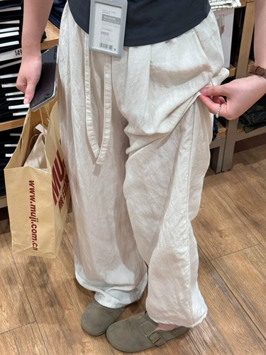 Летние тонкие штаны, из хлопка и льна, оверсайз, большой размер, по фигуре, защита от солнца