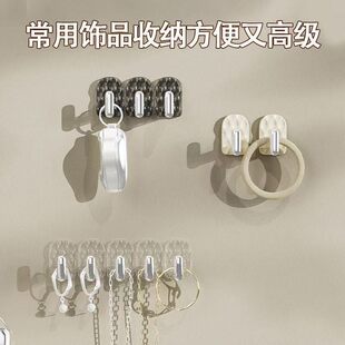 10个连排小挂钩可拆分免打孔橱柜内侧门后高档粘贴壁挂无痕排钩