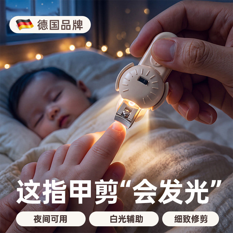德国婴儿指甲剪新生宝宝专用儿童指甲刀套餐婴幼儿小剪刀防夹肉