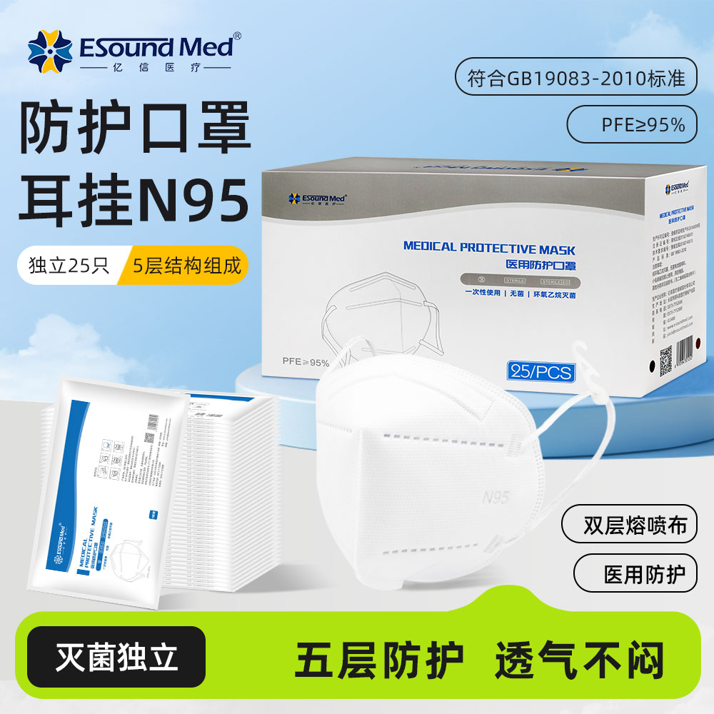 亿信医疗成人耳挂式N95