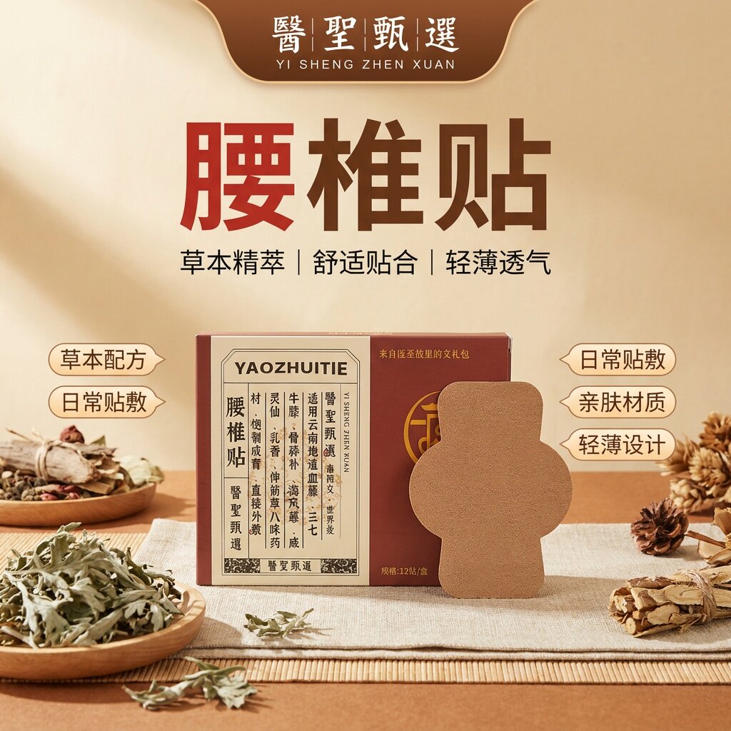 医圣甄选腰椎贴草本轻薄透气