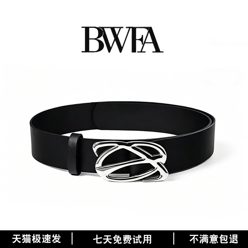 BWFA几何小众镂空银色扣腰带