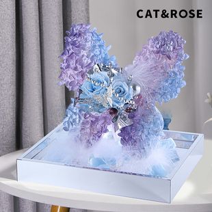 永生花束蝴蝶摆件高级感真花情人节新年生日礼物送女友老婆新婚