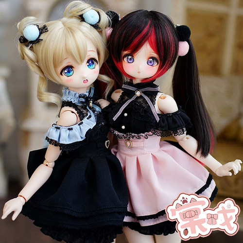 【棠戏BJD】衣服【喵屋】LACE 4分娃衣可爱甜酷套装MDD熊妹