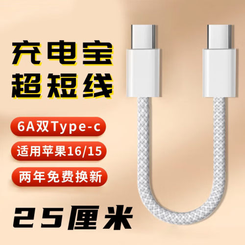 艾胜者双Type-C数据线短款