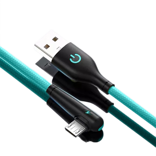 艾胜者 弯头安卓MicroUSB数据线快充适用华为畅享20e荣耀vivo红米OPPO三星魅族酷派老式手机手游快充电线加长