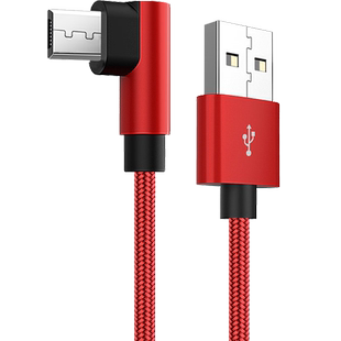 艾胜者6A超级快充老式安卓数据线MicroUSB编织弯头手机加长冲充电线器短线适用华为荣耀play3小米vivoppo魅族