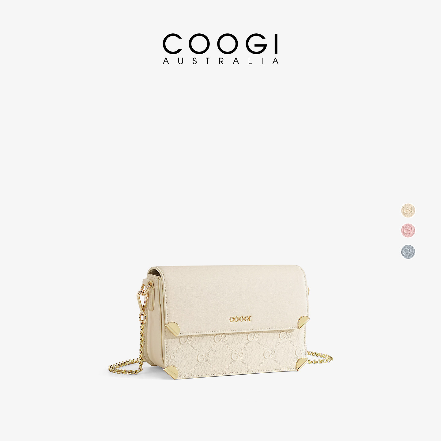 COOGI包包女士新款高级感单肩斜挎包头层牛皮轻奢小方包生日礼物