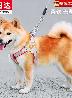 柯基比式柴犬狗狗熊泰迪狗链子遛狗背带中小型背心宠物牵引绳胸绳