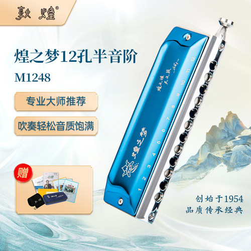 12孔半音阶C调M1248口琴正品