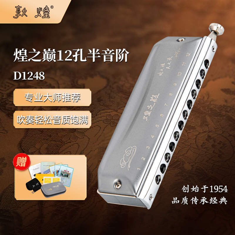 敦煌煌之巅12孔半音阶口琴C调