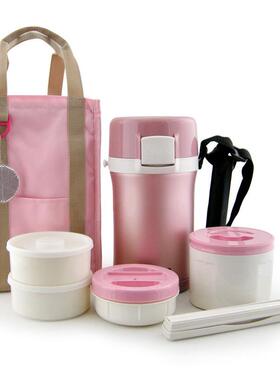 tiger虎牌便当盒学生保温饭盒三层保温桶多层餐盒日本LWU-B17C