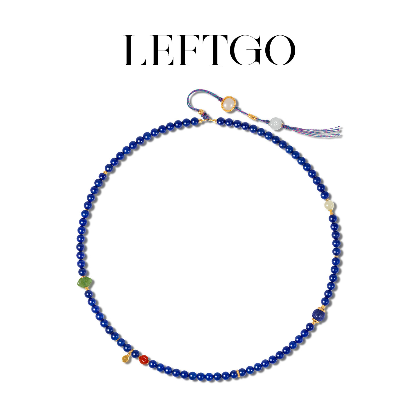 天然蓝禅珠梦系列青金石项链女