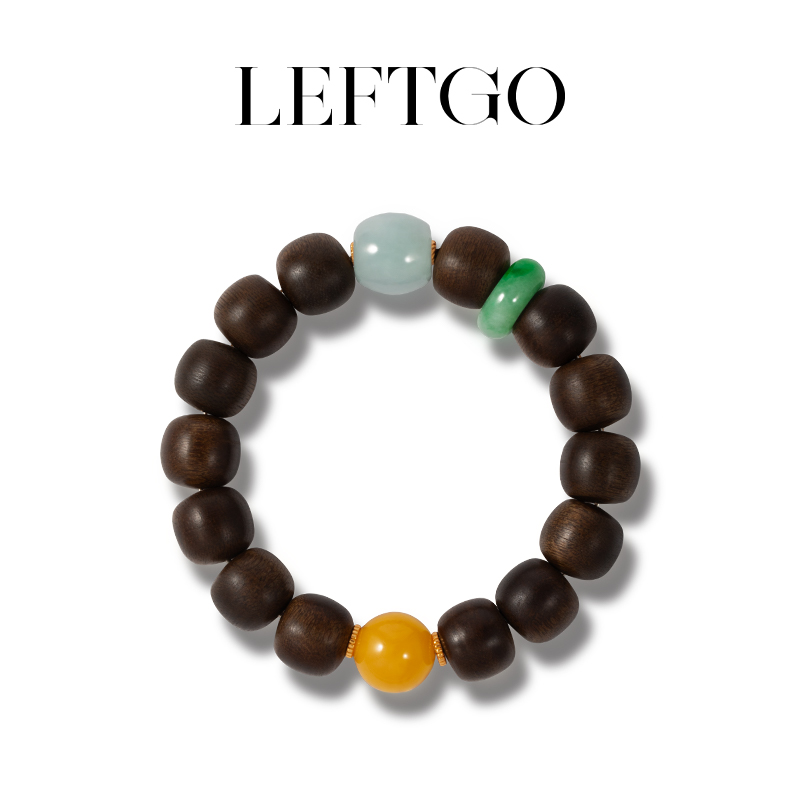 LEFTGO左戈天然沉香老型珠手串女