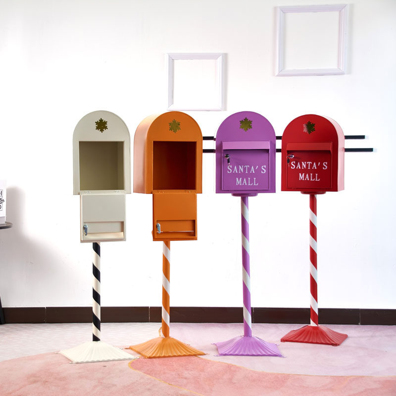 欧式复古铁艺信箱报箱庭院装饰工业风大号英伦邮筒邮箱落地摆件,商业/办公家具,邮筒/信报箱,淘宝优惠券,粉丝福利购,淘宝优惠卷