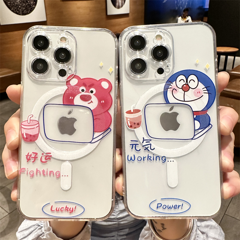 磁吸magsafes苹果手机壳卡通情侣