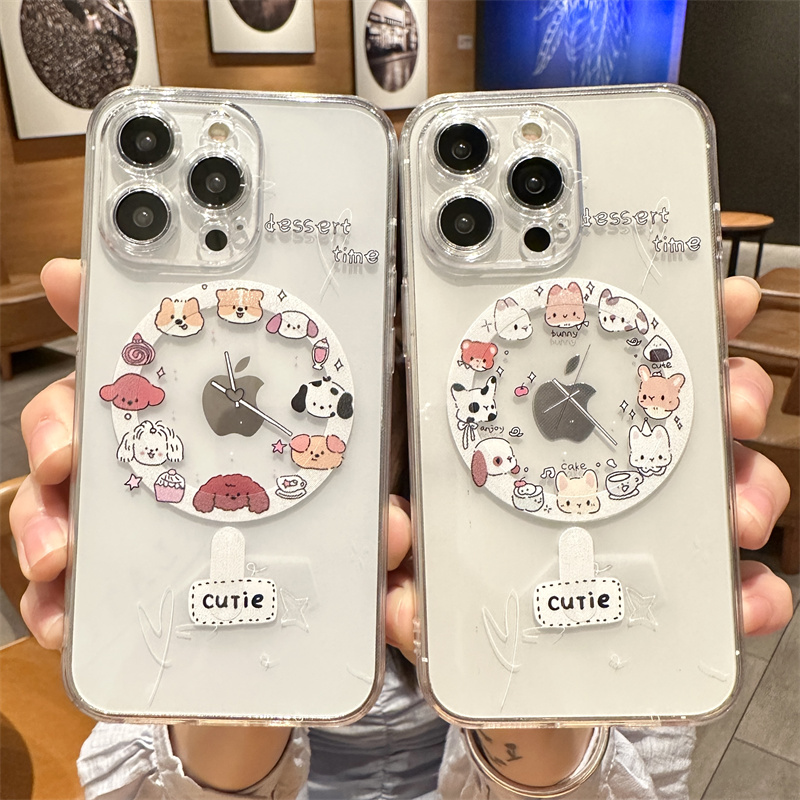 磁吸magsafes苹果手机壳卡通女生